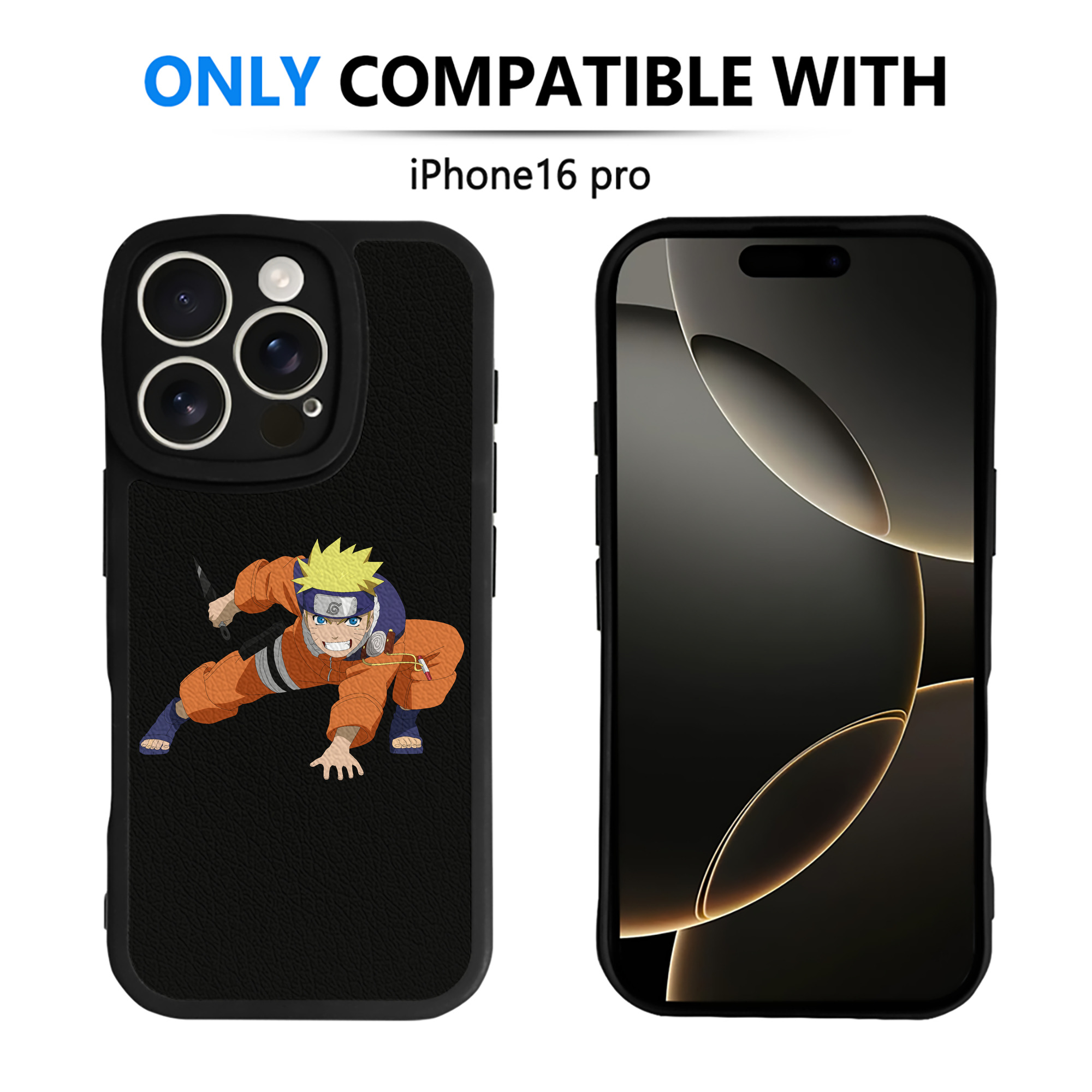 （画像用） NARUTO -ナルト- うずまき ナルト Uzumaki Naruto 【iPhone 16シリーズ対応】シリコンスマホケース（レザー調） 材質：シリコン